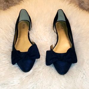 A.n.a navy blue flats w/ bow (size 9)